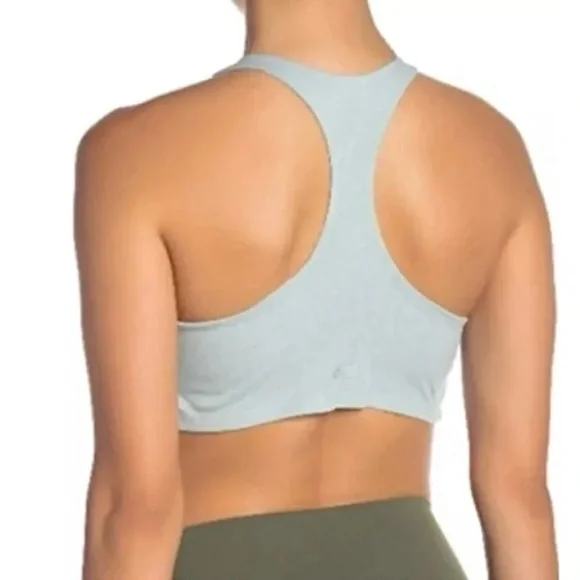 Alo Yoga Blue Knit Ribbed Knot Bra - Picture 3 of 5